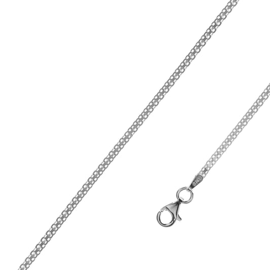 Pulsera de Plata - Bismark 2 mm 18 cm