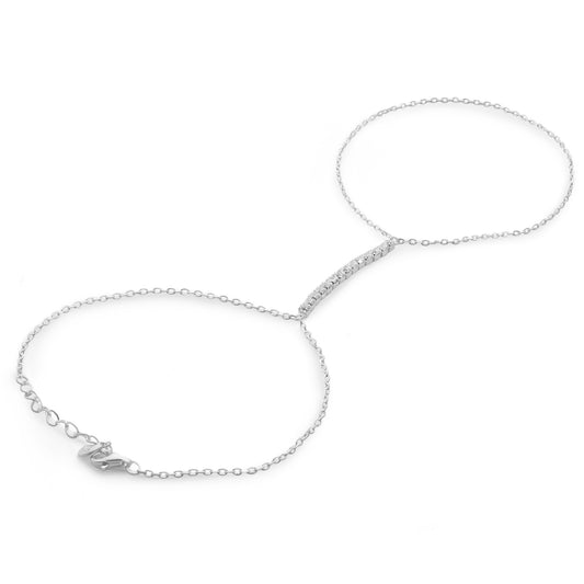 Pulsera de Plata - para Dedo con Varita de Circones