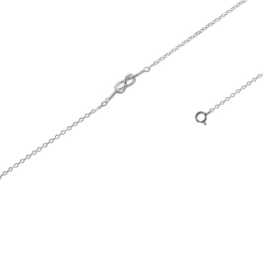 Pulsera de Plata Nudo Abierto Pequeño