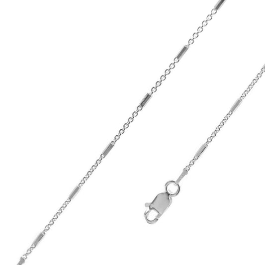 Pulsera de Plata Pequeños Eslabones y Varitas