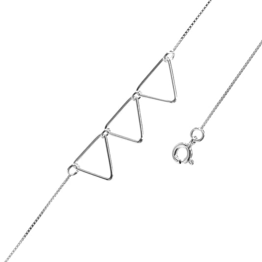 Pulsera de Plata Trío de Triángulos