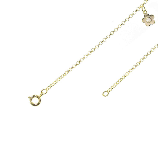 Pulsera Enchapada en Oro Flor de Circón