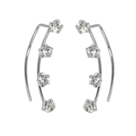 Trepadores de Plata 925 Estrellas Circones